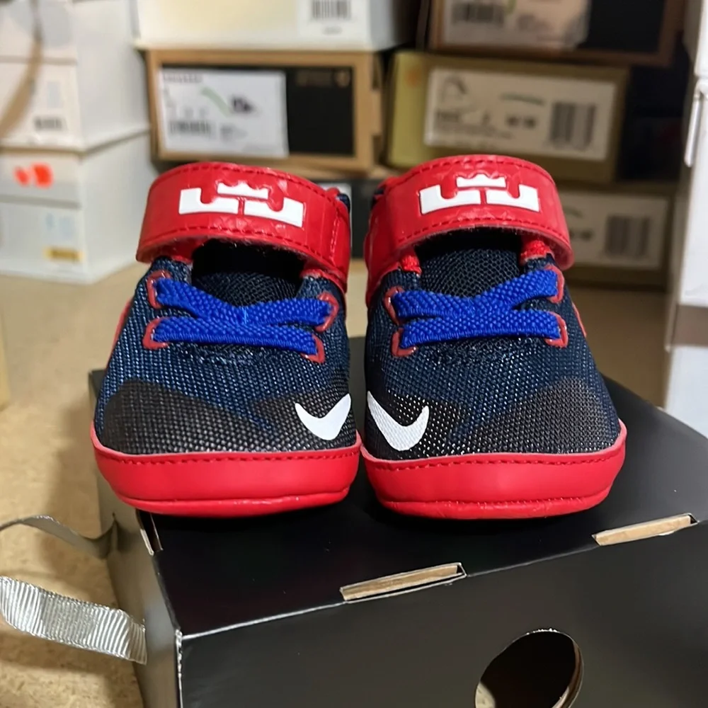 Nike Lebron XII Shoes Sneakers Baby Crib Infant Size 2 new 685191 601 Size 2C